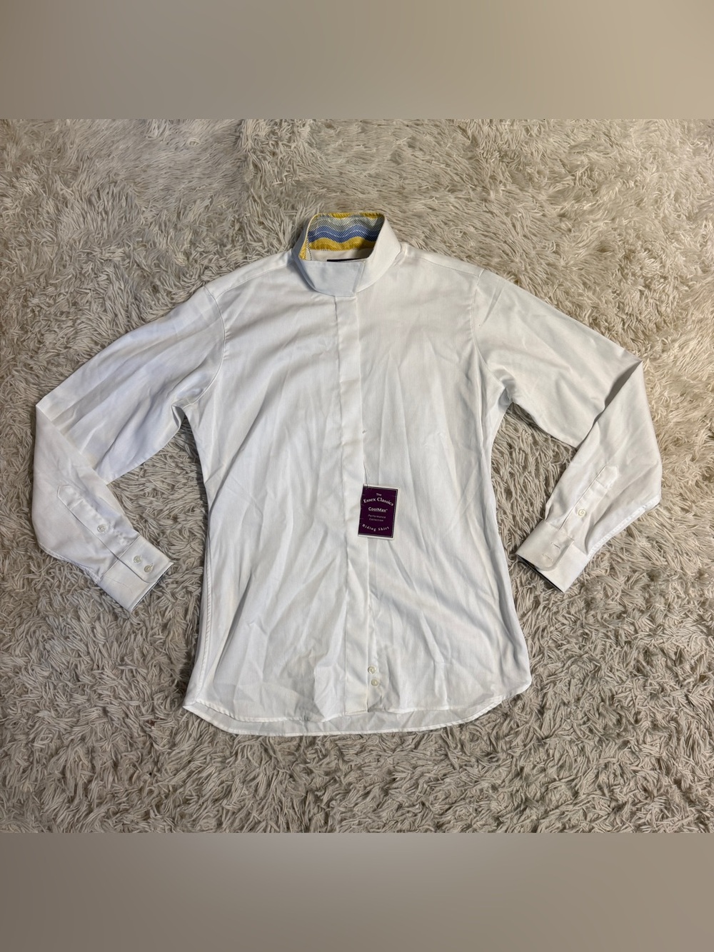 New Women’s Size 38 White Essex Classics Long Sleeve Horseback Riding Show Shirt